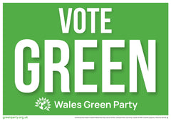 A3 Vote Green Correx Board Welsh Pleidleisiwch Werdd