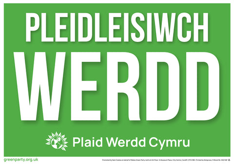 10 x Small Welsh Vote Green Correx Stake Boards