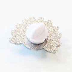 Green Party enamel pin badge in chrome with logo