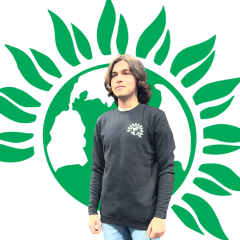Green Party Sweatshirt Black