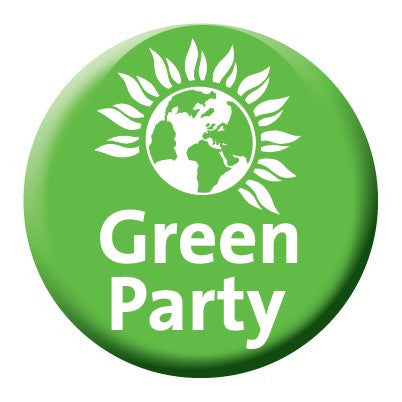 45mm Green Party Badge